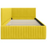  Kutni okvir kreveta s uzglavljem Žuta 100 cm x 200 cm Baršun | shoptok.hr