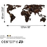 WALLXPERT Zidna dekoracija Mapa svijeta 25, 127x60x1,5 cm, Šarena | Eponuda.ba
