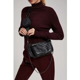 Marisse Imitation Snakeskin Shoulder Bag, Black | Eponuda.ba