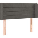  Vzglavje z ušesi temno sivo 83x16x78/88 cm žamet, (20738455) | Shoptok.si
