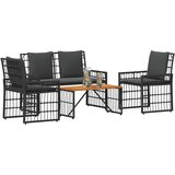  Set vanjskog namještaja 4 pcs Crna i tamno siva | shoptok.hr