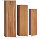 3-dijelni set stalaka za biljke od masivne tikovine | shoptok.hr