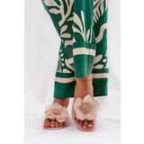 Boto Transparent Flat Ladies Slippers With Artificial Flower Nude Vobetta | Shoptok.si