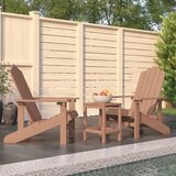 vidaXL Vrtna stola Adirondack z mizico HDPE rjava | Shoptok.si