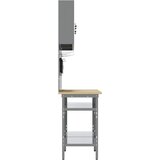  Set radnog stola 8 kom. Crna i Siva Čelik s prahom premazan | shoptok.hr