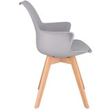 Jumi Stol ORLEAN, skandinavski, umetna masa, sivo eko usnje, (21888361) | Shoptok.si