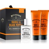 Scottish Fine Soaps Men’s Grooming Thistle & Black Pepper darilni set za moške Cene