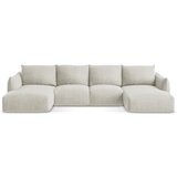 Makamii Bež sklopiva kutna garnitura (u obliku slova "U") Leila – | shoptok.hr