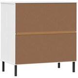  Komoda s 3 ladice bijela 77x40x79,5 cm od masivnog drva OSLO | shoptok.hr