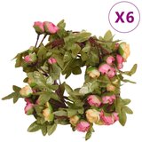 vidaXL Božična cvetlična girlanda 6 kosov roza 215 cm, (21415680) Cene
