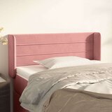  Uzglavlje s ušima ružičasto 93x16x78/88 cm baršunasto | shoptok.hr