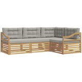  Set vanjskih sofa 4 pcs Bijela i svjetlosiva | shoptok.hr