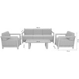  Garnitura namještaja Lyon Teak / Fog Grey | shoptok.hr