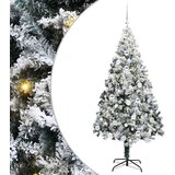 vidaXL Umjetno božićno drvce s 300 LED svjetlima Zelena 180 x 115 cm | shoptok.hr