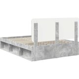  Konstrukcija postelje Beton 140 x 200 cm Masivno borovo les, (5000102840) | Shoptok.si