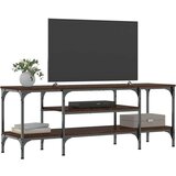 TV ormarić boja smeđeg hrasta 121x35x45 cm od drva i željeza | shoptok.hr