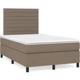  Box spring postelja z vzmetnico taupe 120x200 cm blago | Shoptok.si