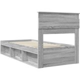  Konstrukcija postelje z vzmetnico Siva Sonoma 90 x 190 cm, (5000103831) | Shoptok.si