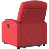  Naslanjač s funkcijo vstajanja rdeče umetno usnje | Shoptok.si