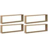  Kockaste zidne police 4 kom boja hrasta 100x15x30 cm drvene | shoptok.hr