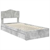  Postelja s shranjevanjem z vzglavjem Betonsko siva 90 x 190 cm, (5000105810) | Shoptok.si