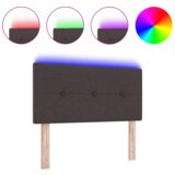  LED Okvir za Posteljo s Pomanjkljivostmi Temno Rjave Barve 90 cm Tkanina, (22051556) | Shoptok.si