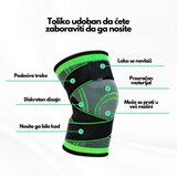  Steznik za koleno, Crno-zeleni Cene