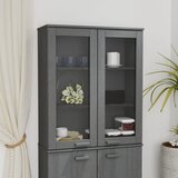 Furnova Zgornja omarica HAMAR temno siva 85x35x100 cm trdna borovina, (21949589) | Shoptok.si