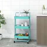 vidaXL Kuhinjska kolica s 3 razine tirkizna 42x25x83,5 cm željezo/ABS | shoptok.hr