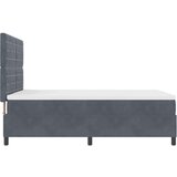Box Spring Krevet s Madracem &amp LED Tamno Siva 160x200 cm Baršun | shoptok.hr