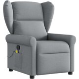 Maison Chic Masažni fotelj - Relax naslanjač svetlo sivo blago, (22134386) | Shoptok.si