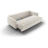Cosmopolitan Design Kremno bela raztegljiva sedežna garnitura s prostorom za shranjevanjeiz tkanine bouclé 222 cm Bali – | Shoptok.si