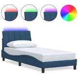  Okvir za krevet bez madraca Hanko plava 90x190cm od tkanine | shoptok.hr