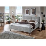Meise M&amp;ouml;bel Sivi tapecirani bračni krevet bez podnice 180x200 cm Nova &amp;ndash; Slike