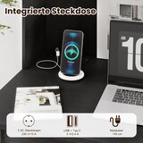  Računalni stol s gornjim ormarićem, uredski stol s utičnicama i upravljanjem kabelima, /stol, crni | shoptok.hr