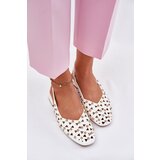 Boto Embellished Ballet Flats On A Flat Heel White Nilarisela | Shoptok.si
