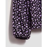 Marisse Patterned V-Neck Blouse In Lavender | Shoptok.si