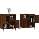  Komoda 2 kosa rjav hrast inženirski les | Shoptok.si