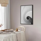  Slika - White Stairs (1 Part) Vertical 40x60 U crnom drvenom okviru | shoptok.hr