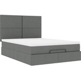  Otomanski krevet s madracem i LED tamnosivi 140x190 cm tkanine | shoptok.hr