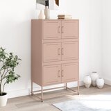  Komoda ružičasta 68,5 x 38,5 x 123,5 cm čelična | shoptok.hr