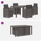  Vrtni set za objed 5 kom. Svjetlosiva i antracit PP | shoptok.hr
