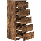  Komoda s ladicama dimljeni hrast 37,5x35x99cm konstruirano drvo | shoptok.hr