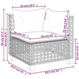 7-dijelni set vrtnih sofa od poliratana s jastucima crni | shoptok.hr