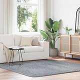 vidaXL Čupavi tepih s visokim vlaknima srebrnosiva 200x200cm poliester | shoptok.hr