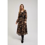 Marisse Black Dress With A Flared Bottom And A Floral Print | Eponuda.ba