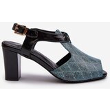 Boto Women's Turquoise Faux Leather High Heel Sandals Queenmarie | shoptok.hr