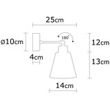 Opviq lights Turkizna/v naravni barvi stenska svetilka ø 14 cm Manavgat – | Shoptok.si