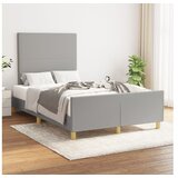  Posteljni okvir z vzglavjem svetlo siv 120x200 cm blago | Shoptok.si