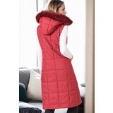 Dewberry Z6718 WOMEN'S VEST-BURGUNDY-1 | Shoptok.si